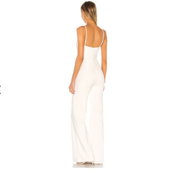 NWT Lovers + Friends Revolve Lavinia Jumpsuit White Large Revolve - Picture 6 of 16